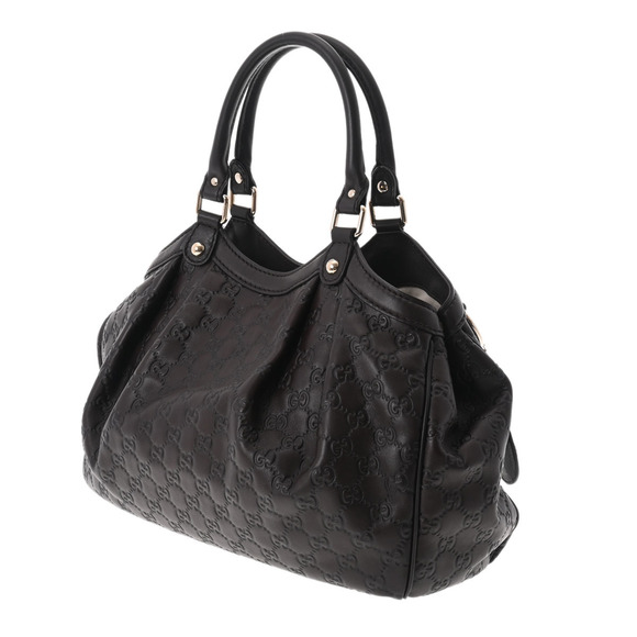 Gucci Guccisima Sookie Brown Gold Hardware Leather Women's Handbag - Picture 2 of 12